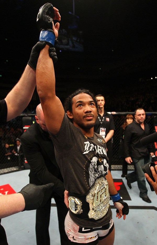 Decatur High School graduate Benson Henderson beat Frankie Edgar at UFC 144 in Japan in February to become the UFC lightweight champion. Henderson will face Edgar again Saturday at UFC 150 in Denver with his belt on the line. The fight is available through pay-per-view.