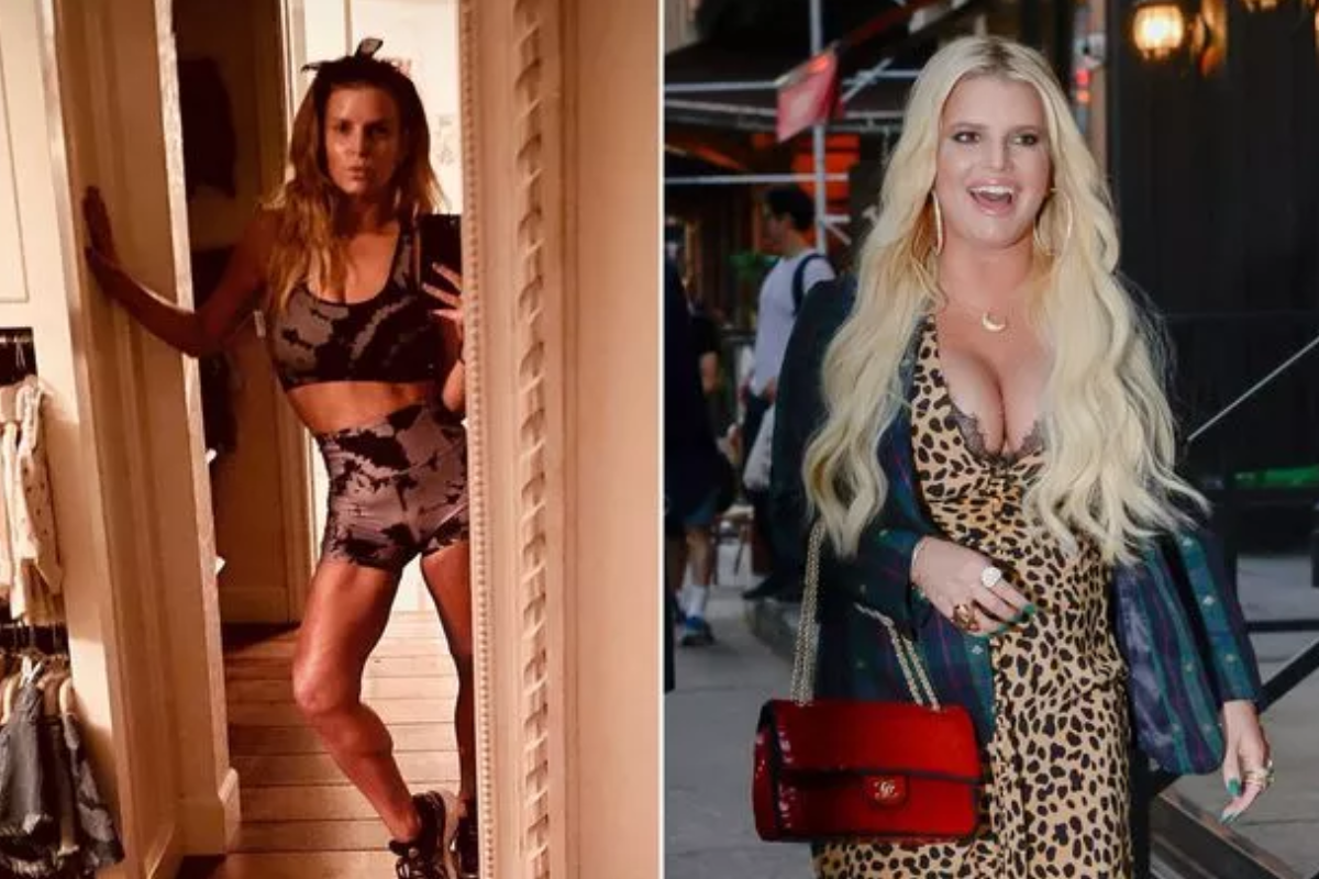 How has Jessica Simpson's weight loss affected her body image?